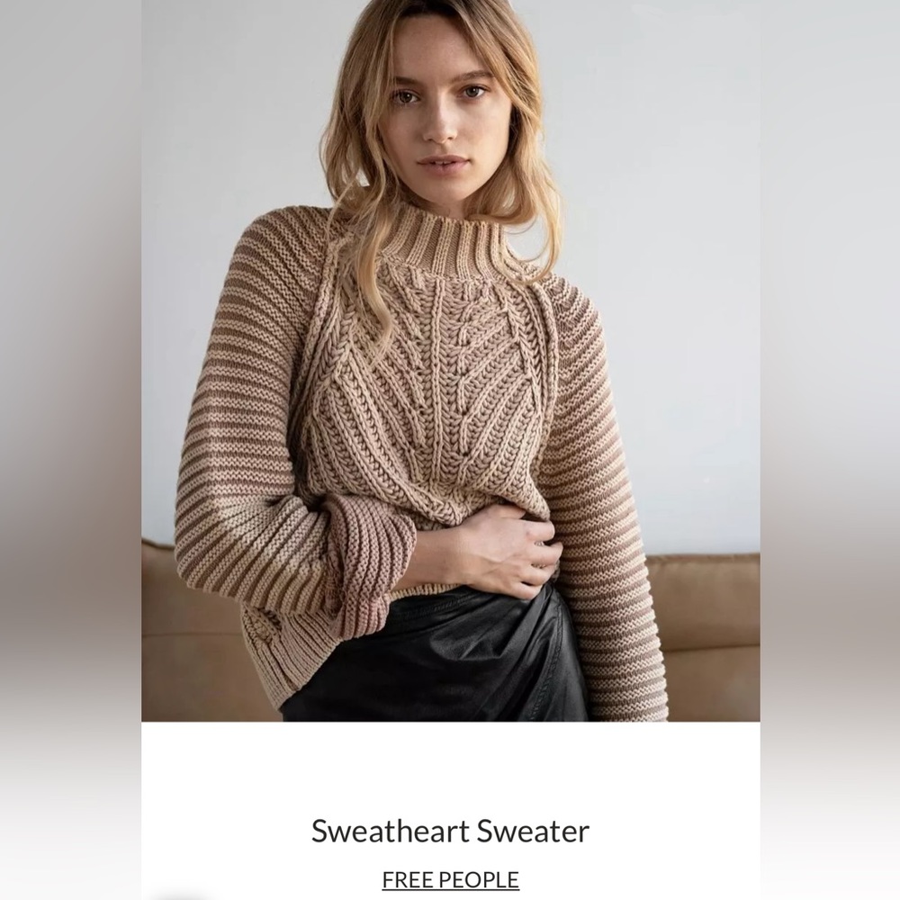 Free People Sweetheart Sweater- Size Small in Sandcastle